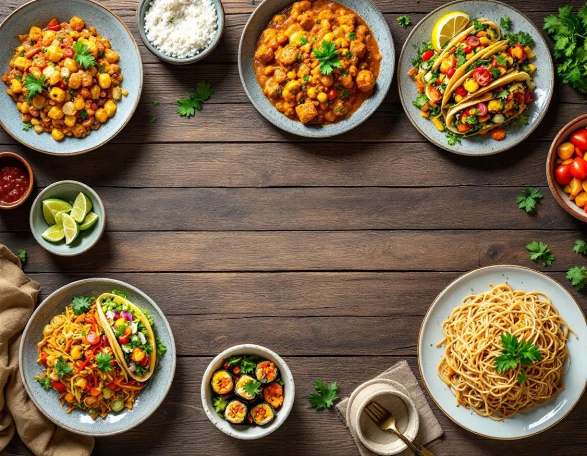 Cuisine du monde végétarienne : voyage gustatif