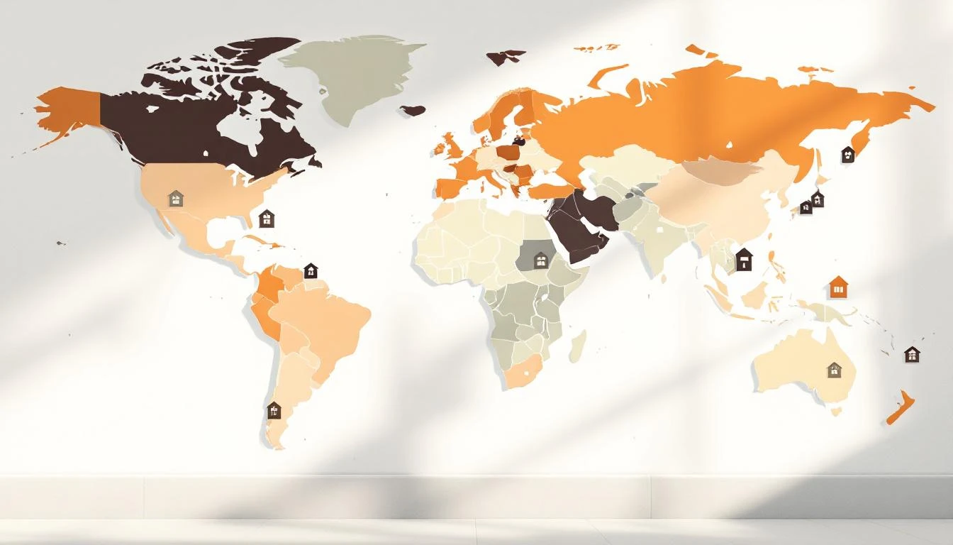 Maison du monde : prix au m² par continent